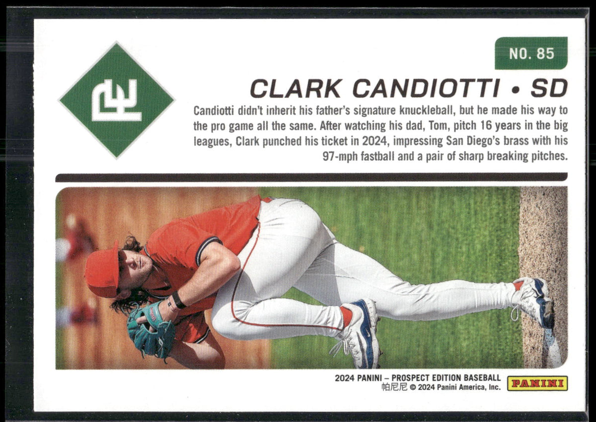 2024 Panini Prospect Edition #85 Clark Candiotti
