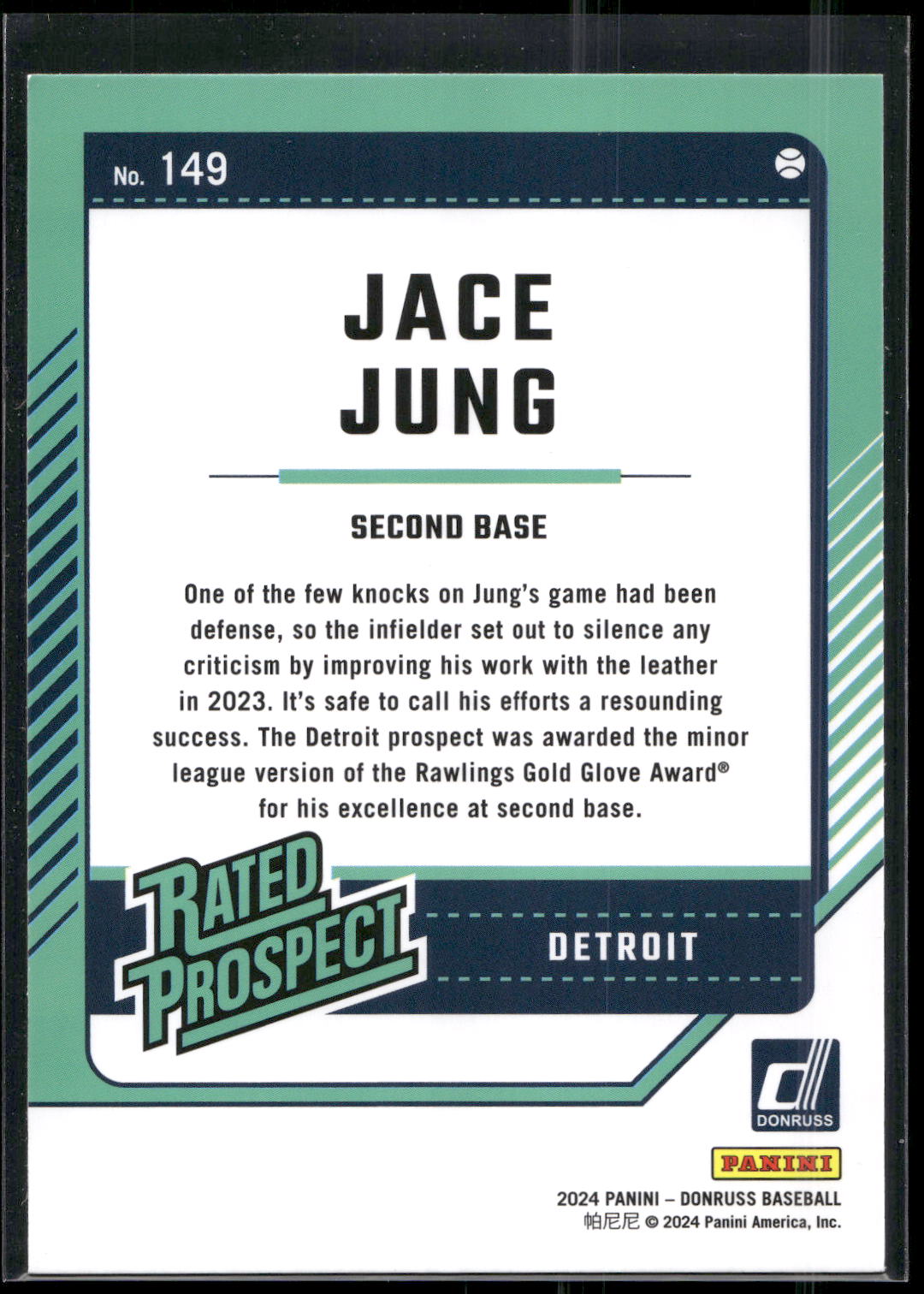 2024 Donruss #149 Jace Jung