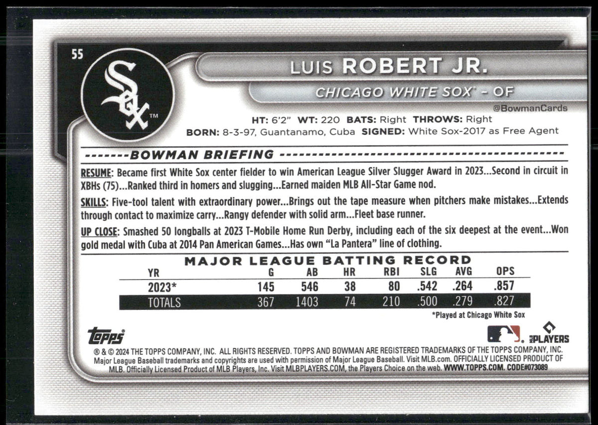 2024 Bowman #55 Luis Robert Jr.