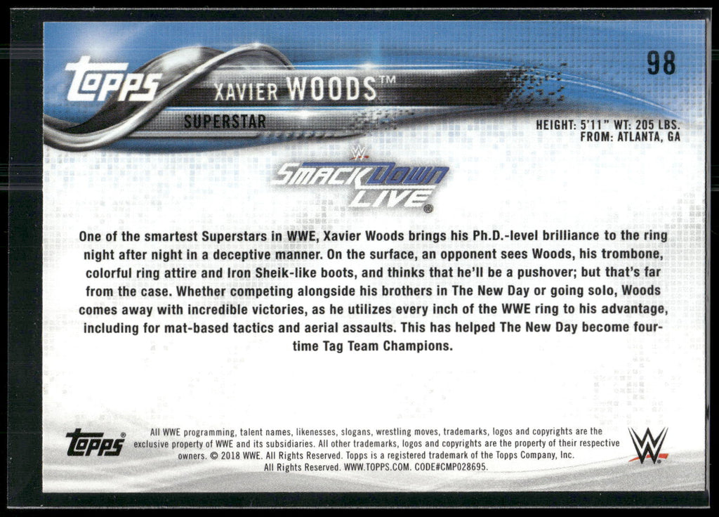 2018 Topps WWE #98 Xavier Woods