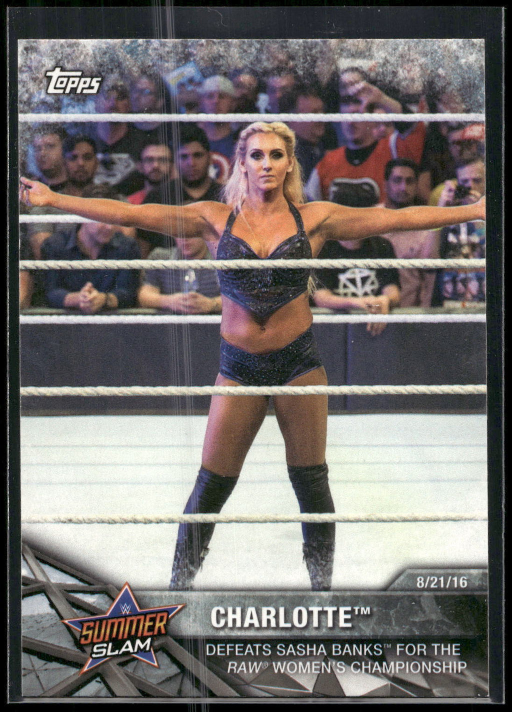2017 Topps WWE Women's Division #WWE-2 Charlotte WWE Matches and Moments