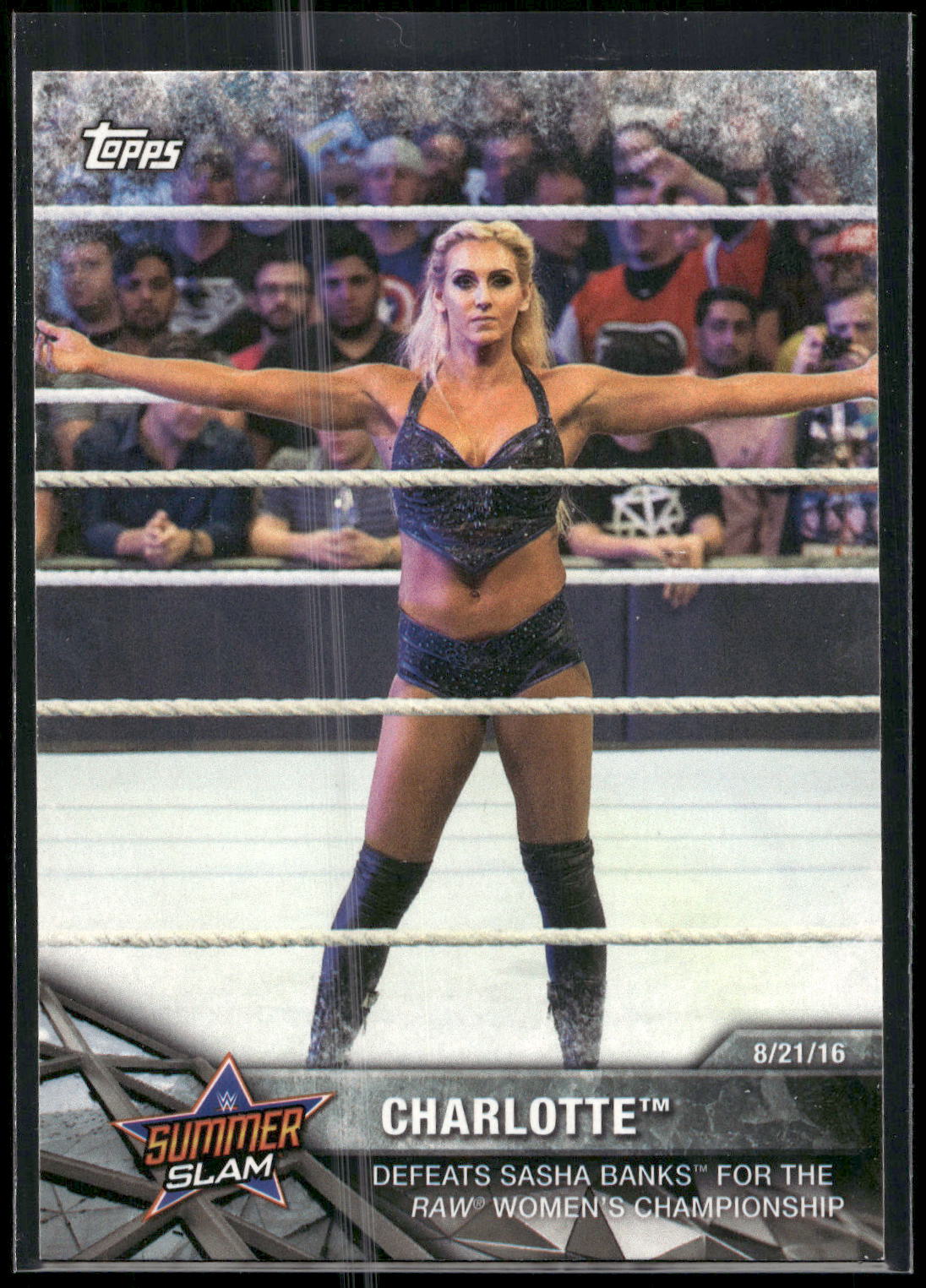 2017 Topps WWE Women's Division #WWE-2 Charlotte WWE Matches and Moments