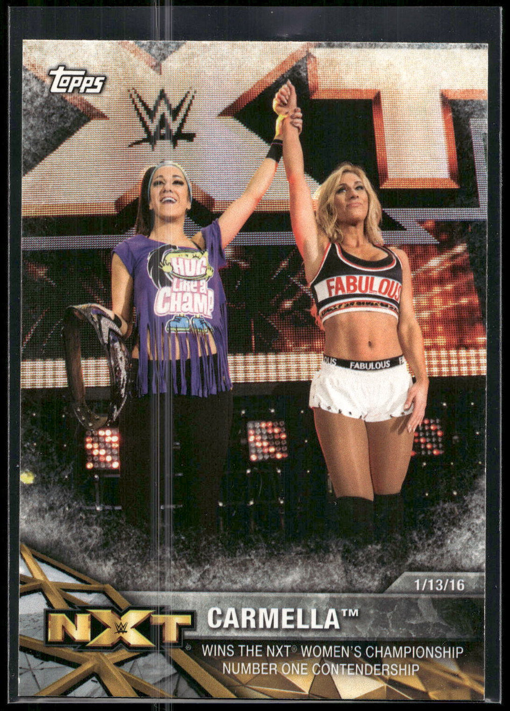 2017 Topps WWE Women's Division #NXT-10 Carmella NXT Matches and Moments