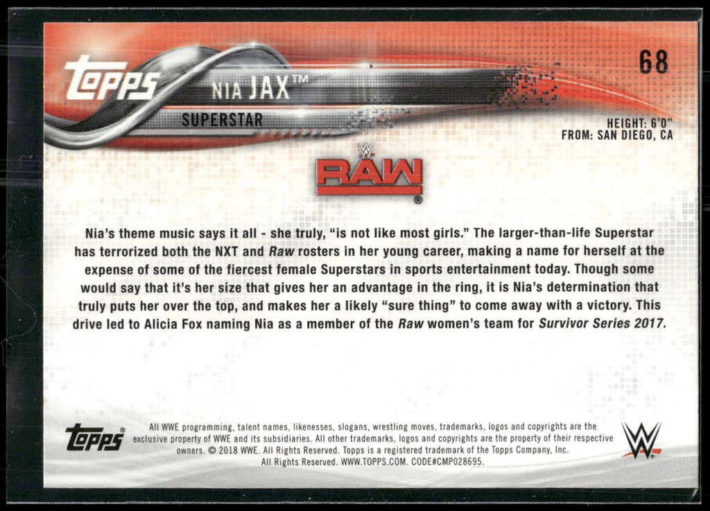 2018 Topps WWE #68 Nia Jax