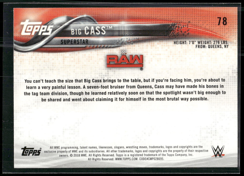 2018 Topps WWE #78 Big Cass