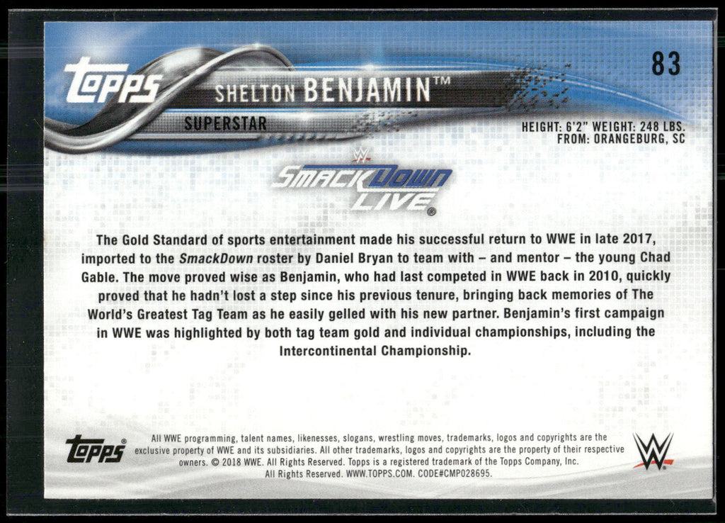 2018 Topps WWE #83 Shelton Benjamin