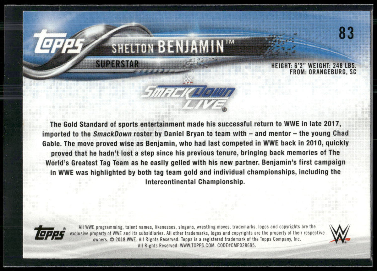 2018 Topps WWE #83 Shelton Benjamin