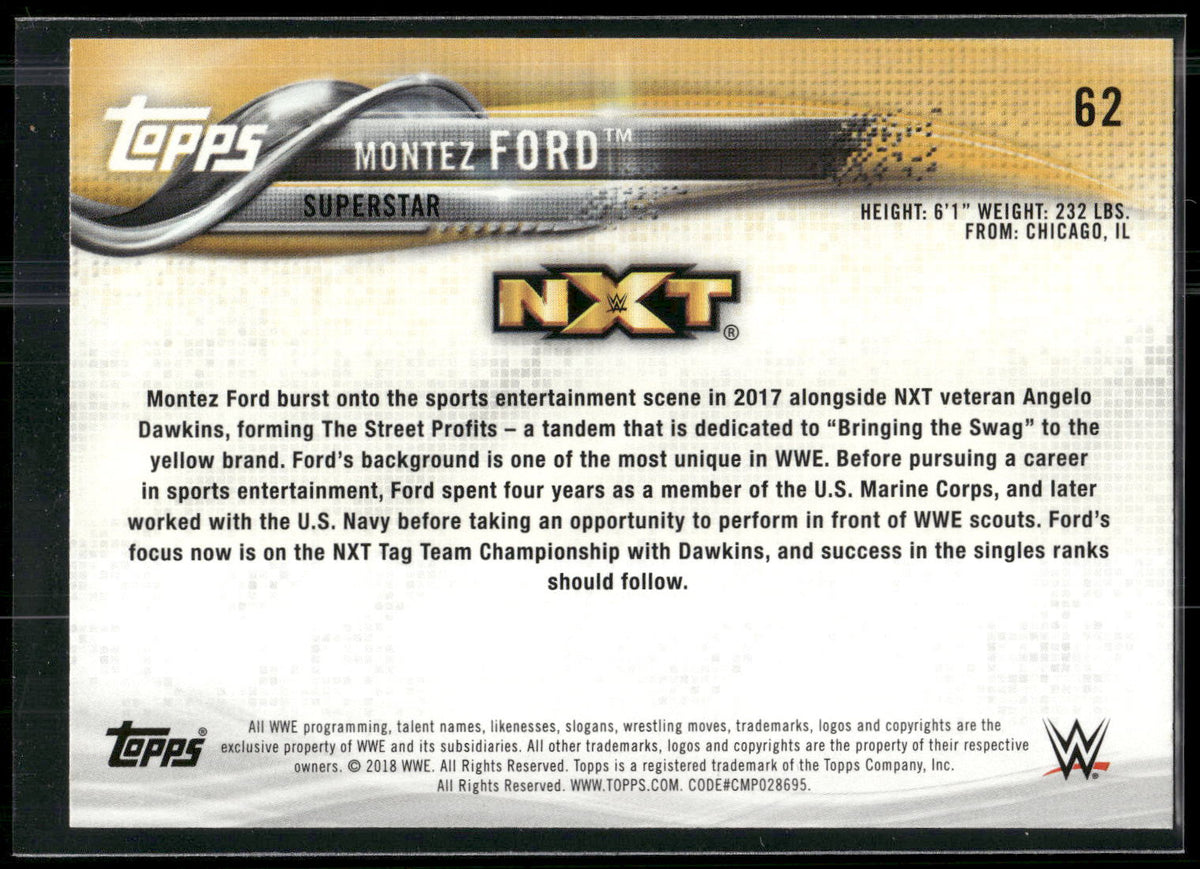 2018 Topps WWE #62 Montez Ford