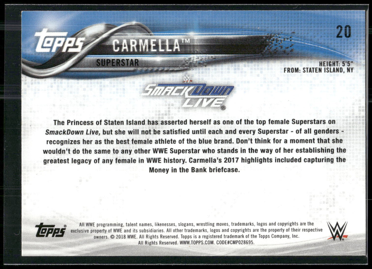 2018 Topps WWE #20 Carmella