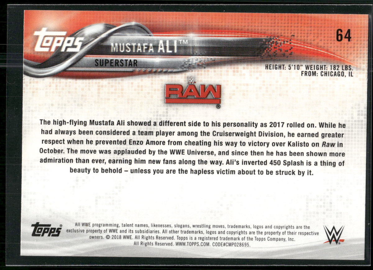2018 Topps WWE #64 Mustafa Ali