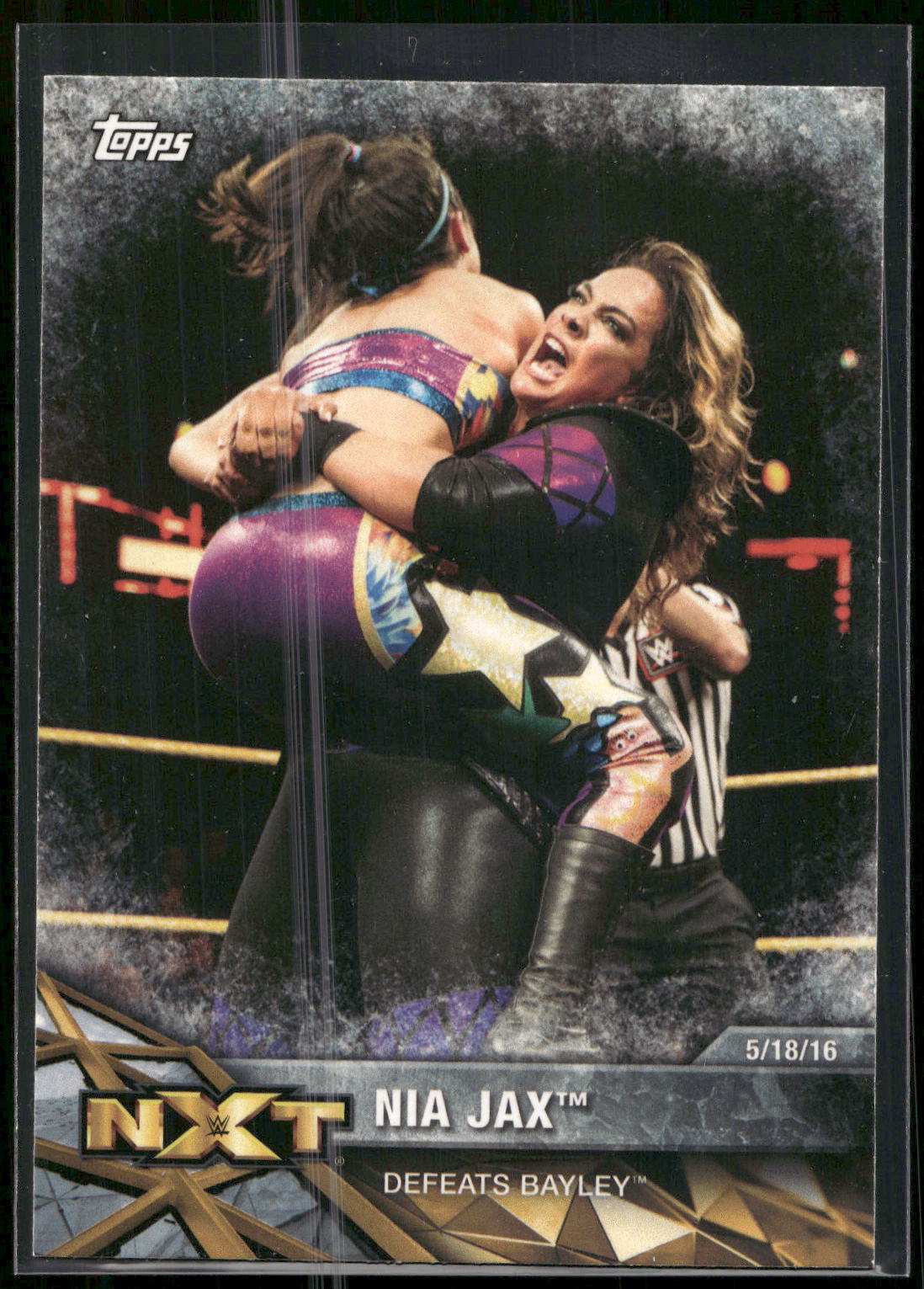 2017 Topps WWE Women's Division #NXT-15 Nia Jax NXT Matches and Moments