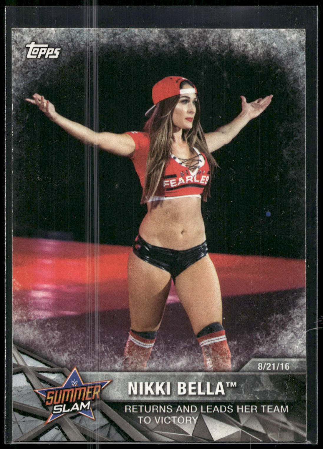 2017 Topps WWE Women's Division #WWE-3 Nikki Bella WWE Matches and Moments