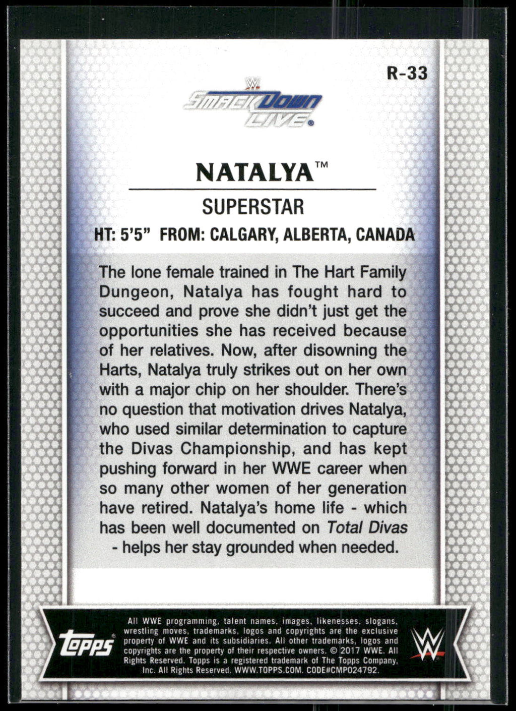 2016 Topps WWE #32 Natalya