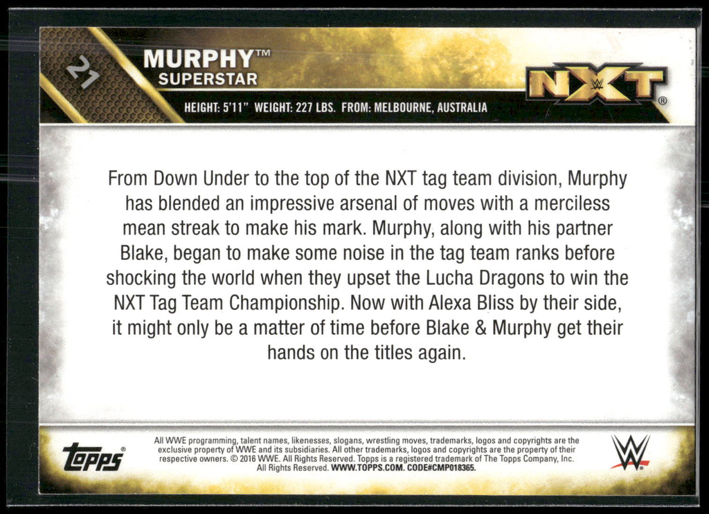2016 Topps WWE #21 Buddy Murphy NXT