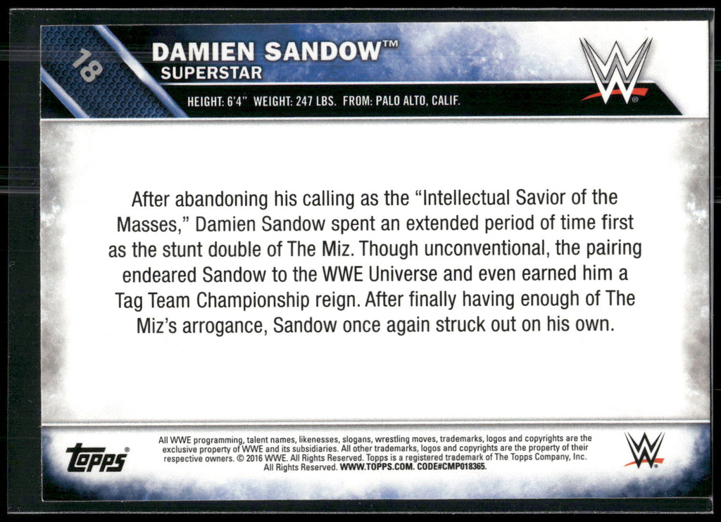 2016 Topps WWE #18 Damien Sandow