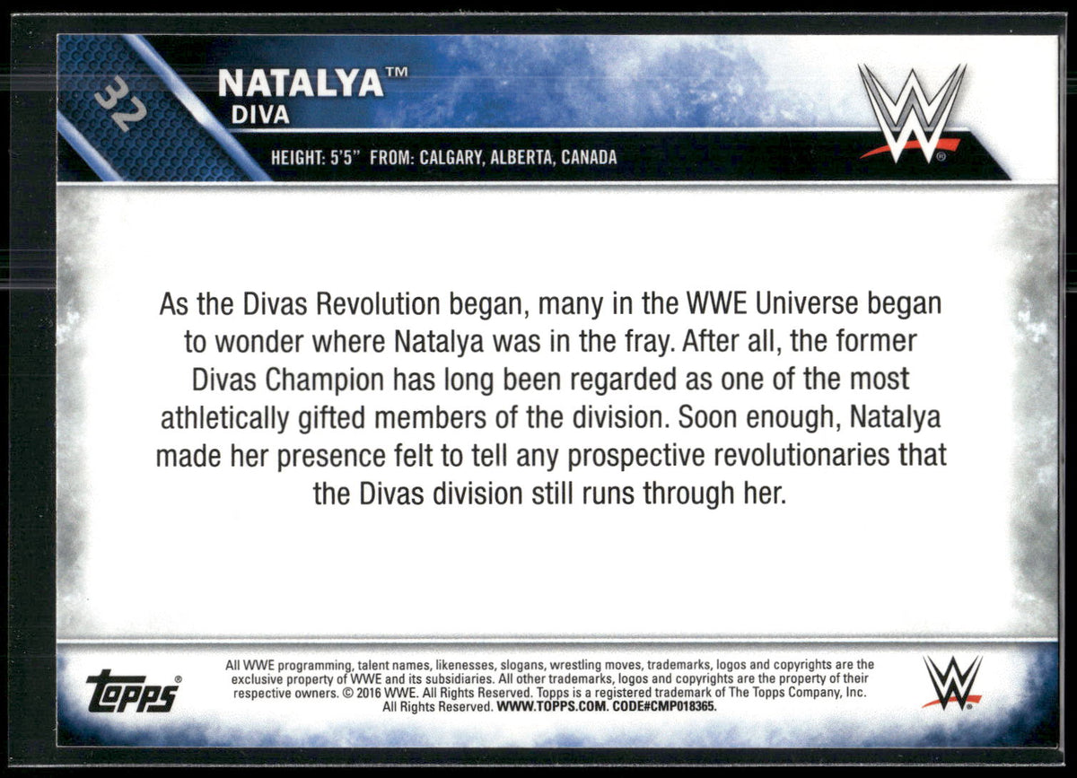 2016 Topps WWE #32 Natalya