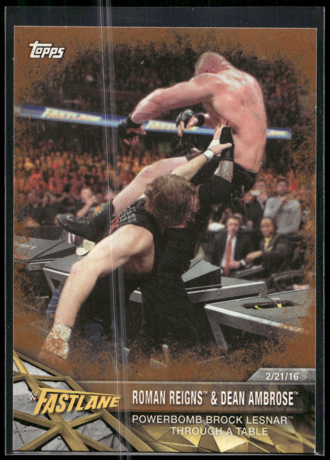 2017 Topps WWE Road To Wrestlemania #28 Roman Reigns / Dean Ambrose Bronze