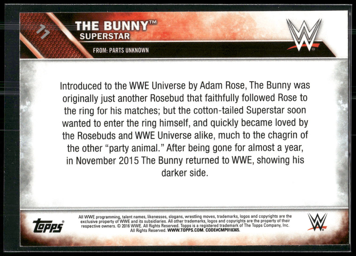 2016 Topps WWE #11 The Bunny