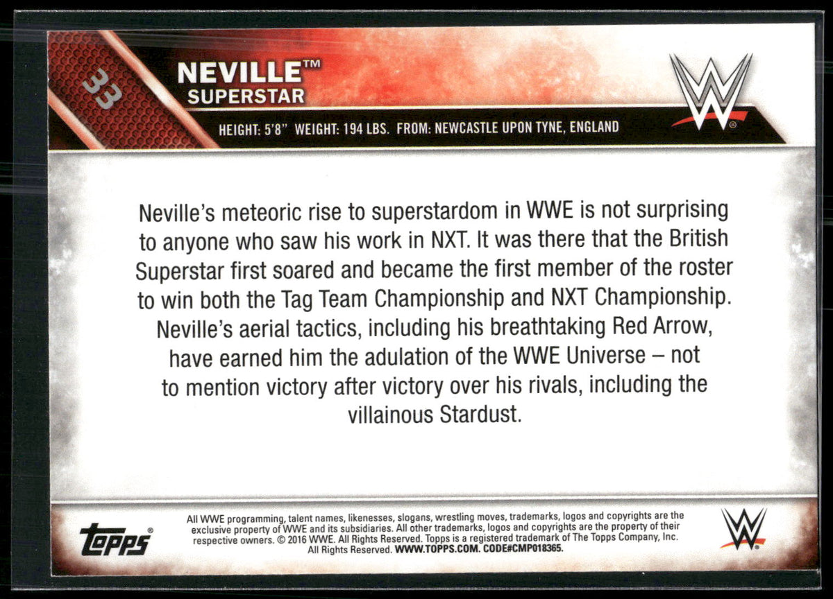 2016 Topps WWE #33 Neville