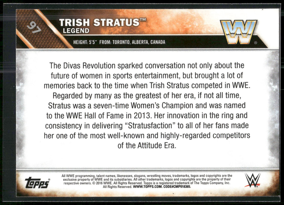 2016 Topps WWE #97 Trish Stratus