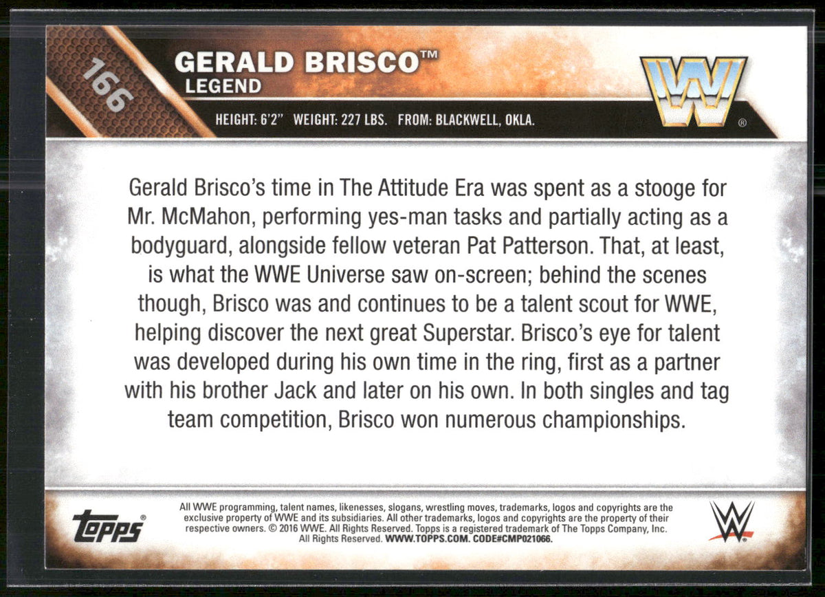 2016 Topps WWE Then Now Forever #166 Gerald Brisco
