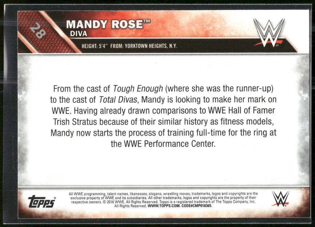 2016 Topps WWE #28 Mandy Rose