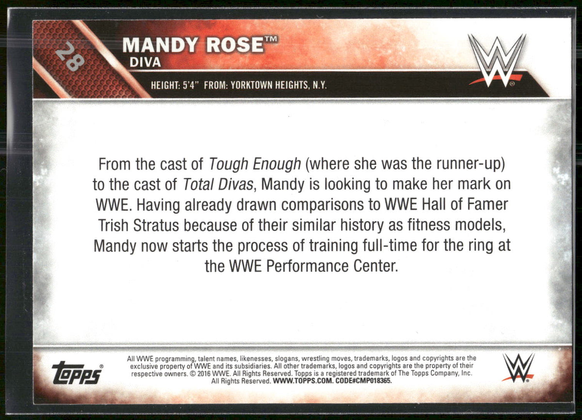 2016 Topps WWE #28 Mandy Rose