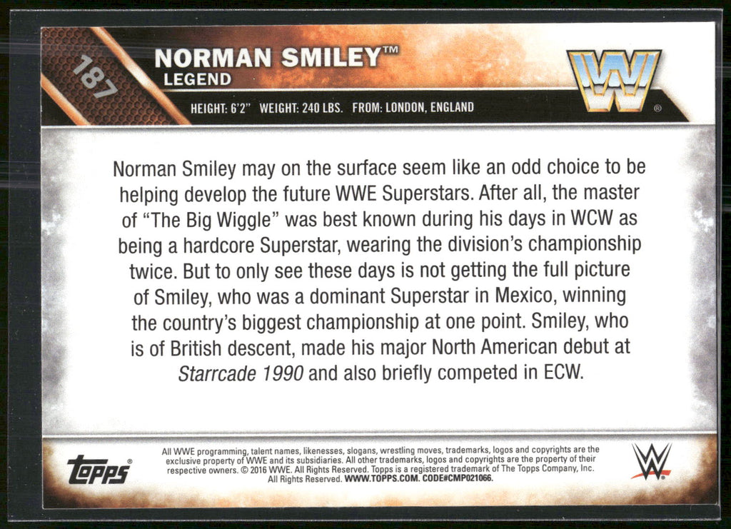 2016 Topps WWE Then Now Forever #187 Norman Smiley