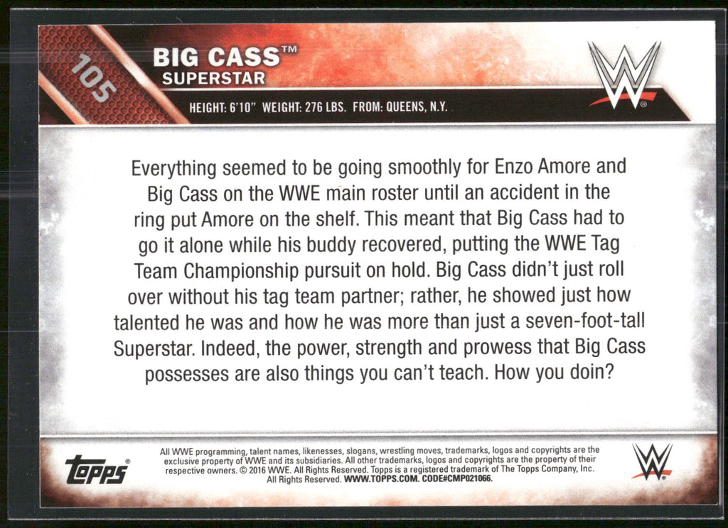 2016 Topps WWE Then Now Forever #105 Big Cass