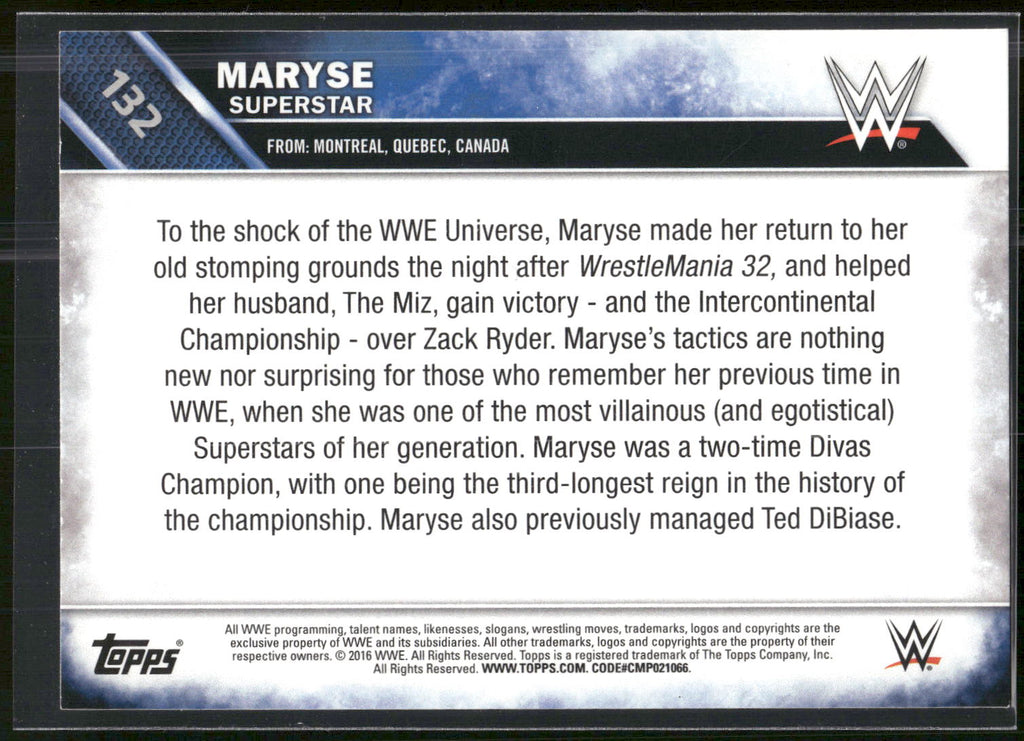 2016 Topps WWE Then Now Forever #132 Maryse