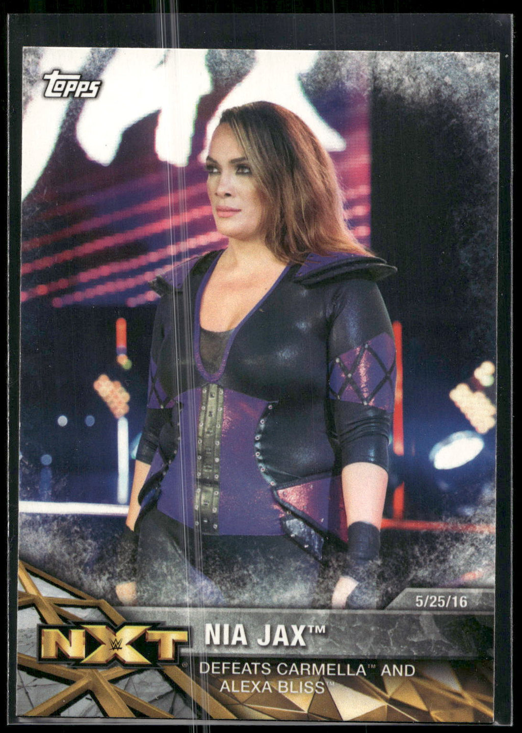 2017 Topps WWE Women's Division #NXT-16 Nia Jax NXT Matches and Moments