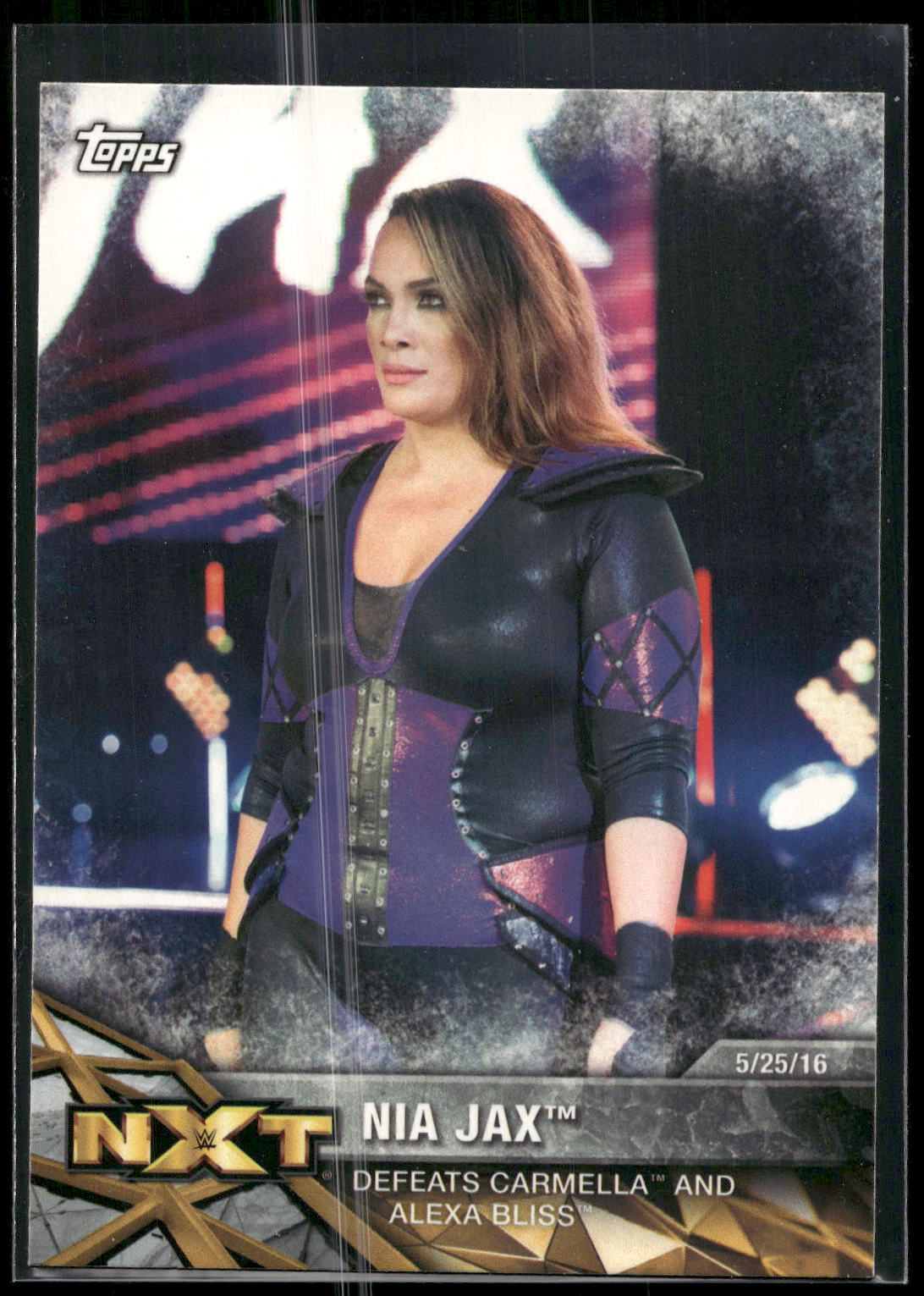 2017 Topps WWE Women's Division #NXT-16 Nia Jax NXT Matches and Moments