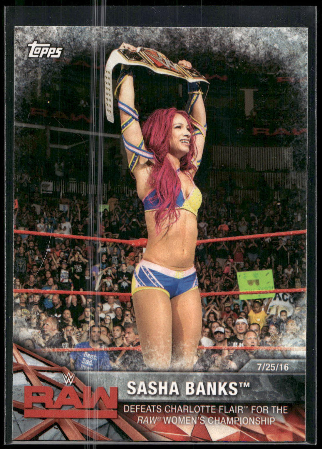 2017 Topps WWE Women's Division #WWE-1 Sasha Banks WWE Matches and Moments