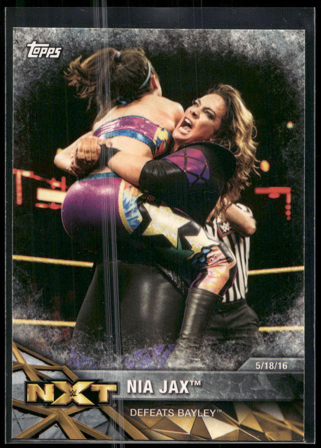 2017 Topps WWE Women's Division #NXT-15 Nia Jax NXT Matches and Moments