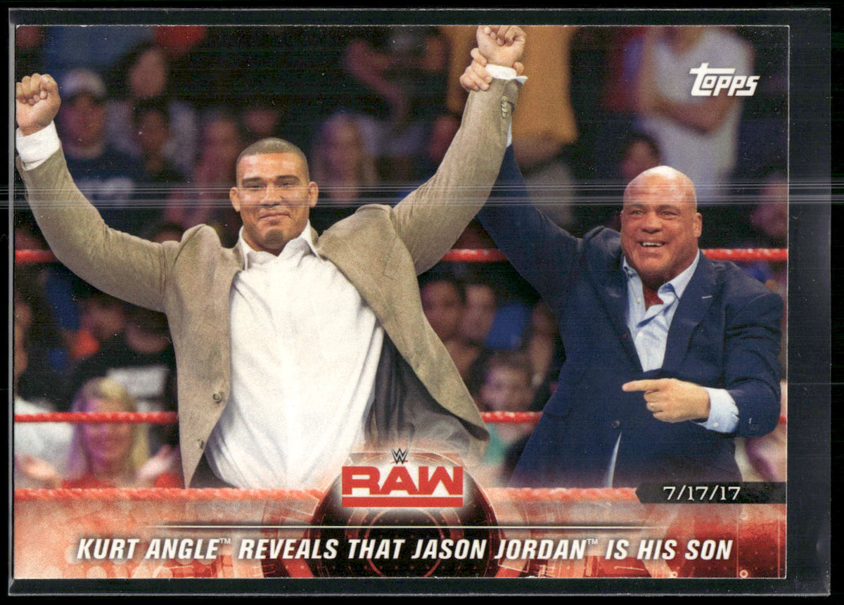 2018 Topps WWE Road To Wrestlemania #44 Kurt Angle Reveals that Jason Jordan