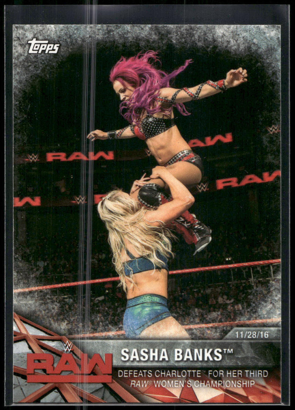 2017 Topps WWE Women's Division #WWE-14 Sasha Banks WWE Matches and Moments