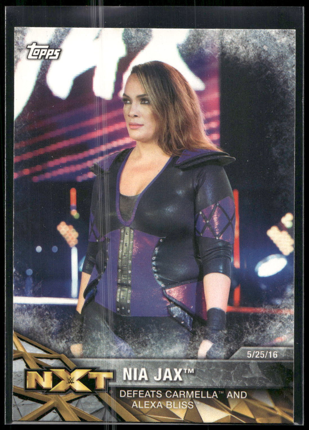 2017 Topps WWE Women's Division #NXT-16 Nia Jax NXT Matches and Moments