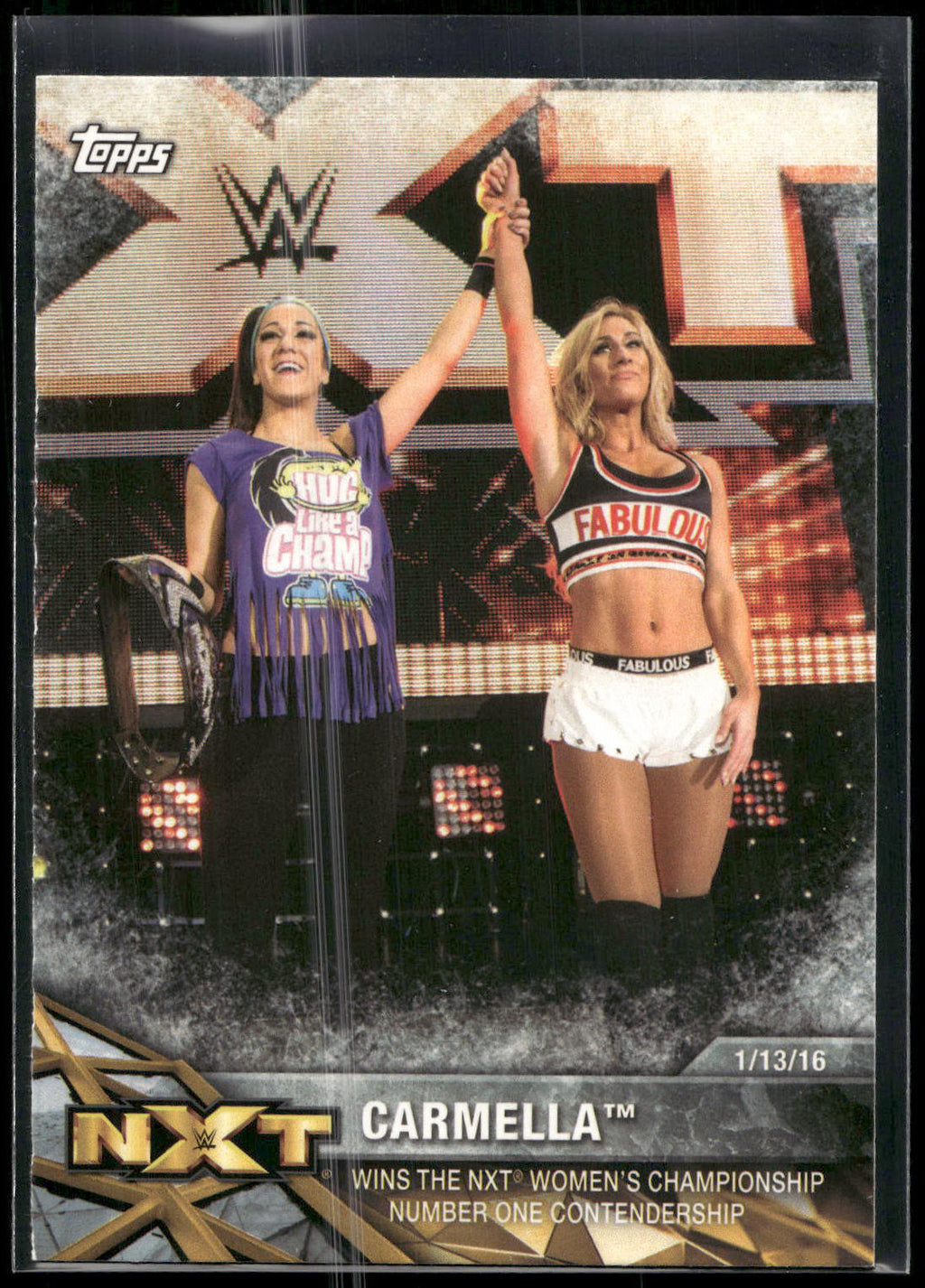 2017 Topps WWE Women's Division #NXT-10 Carmella NXT Matches and Moments