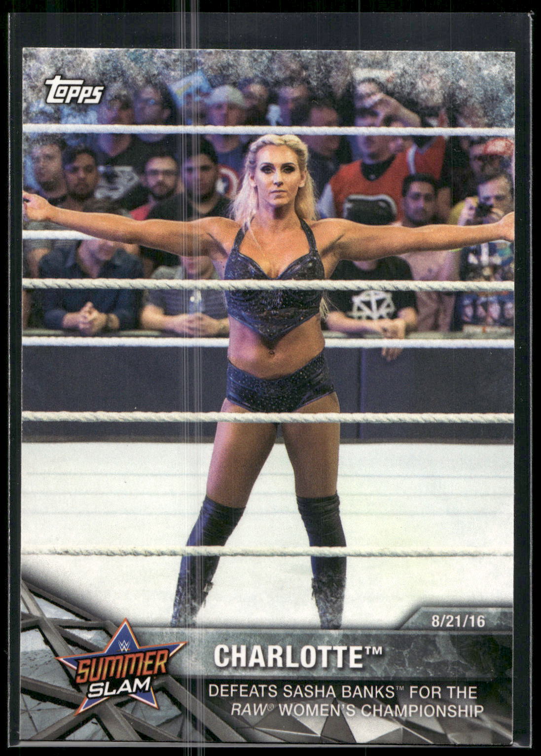 2017 Topps WWE Women's Division #WWE-2 Charlotte WWE Matches and Moments