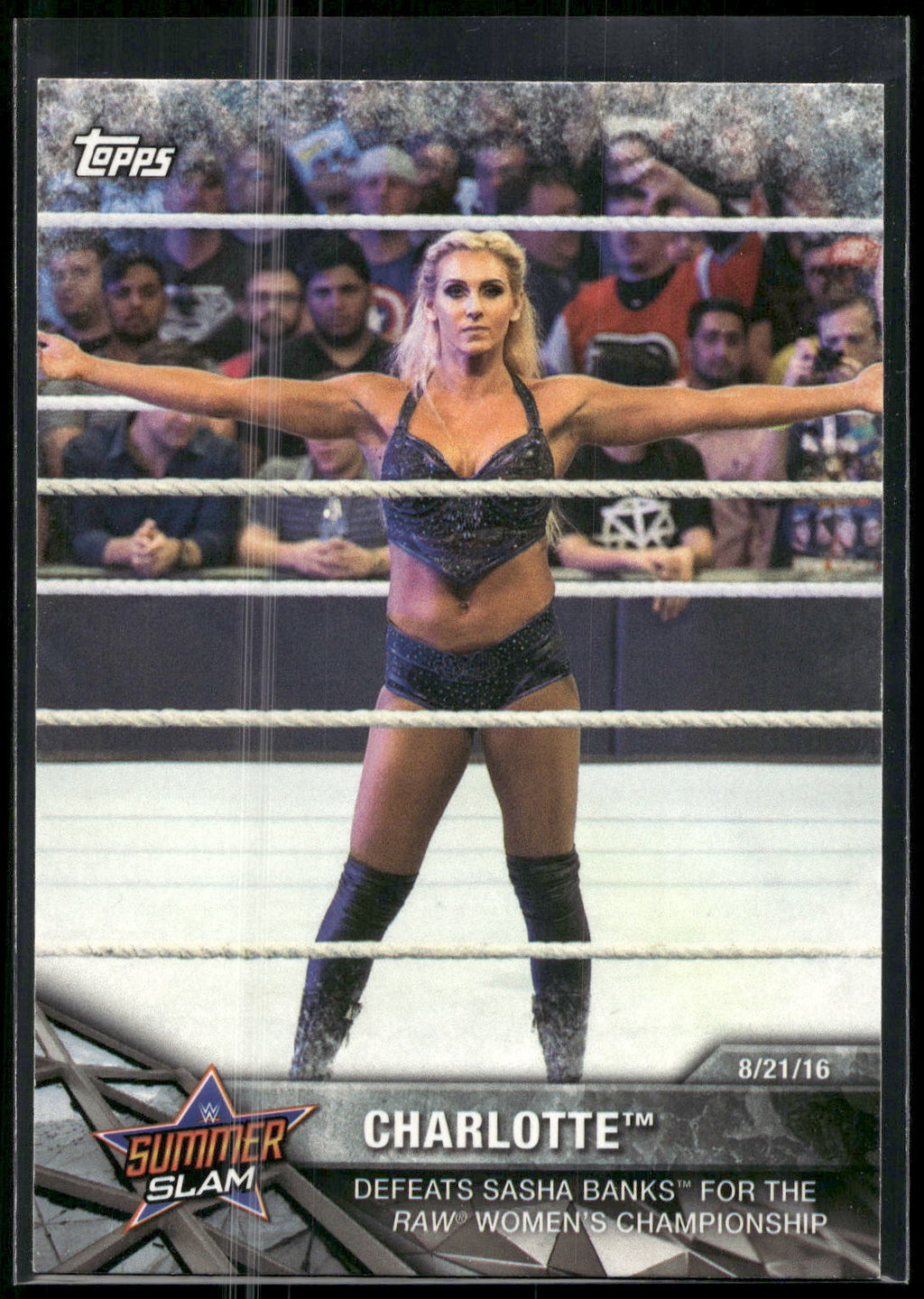 2017 Topps WWE Women's Division #WWE-2 Charlotte WWE Matches and Moments