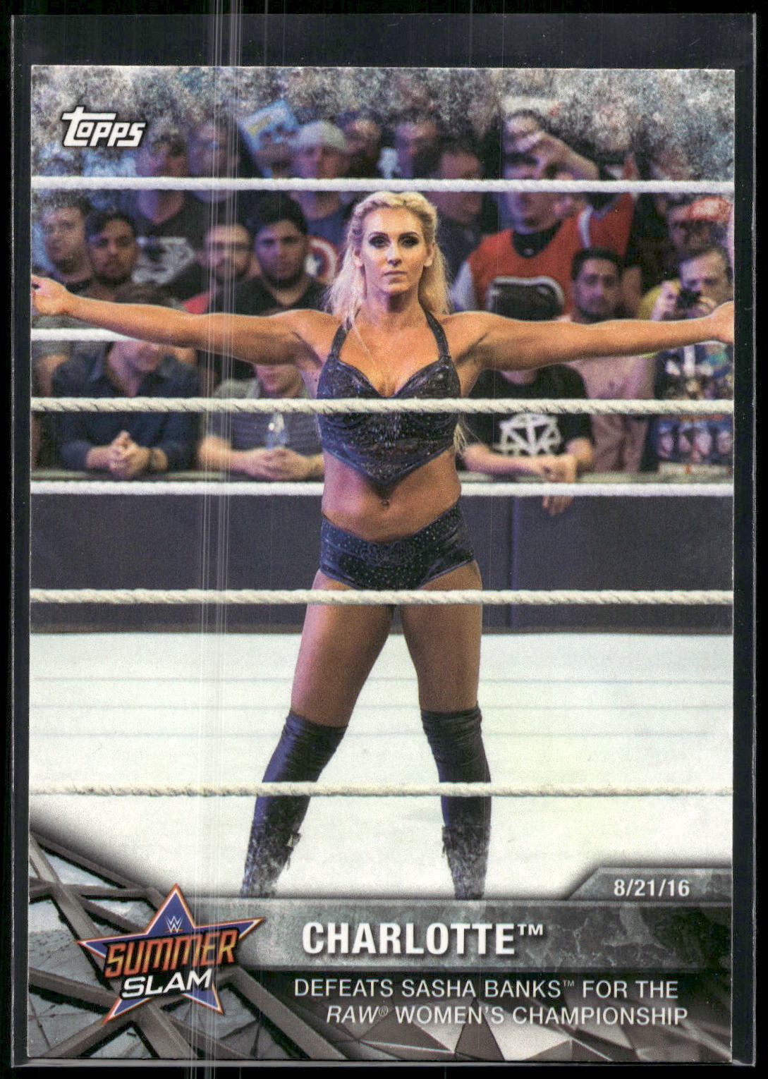 2017 Topps WWE Women's Division #WWE-2 Charlotte WWE Matches and Moments