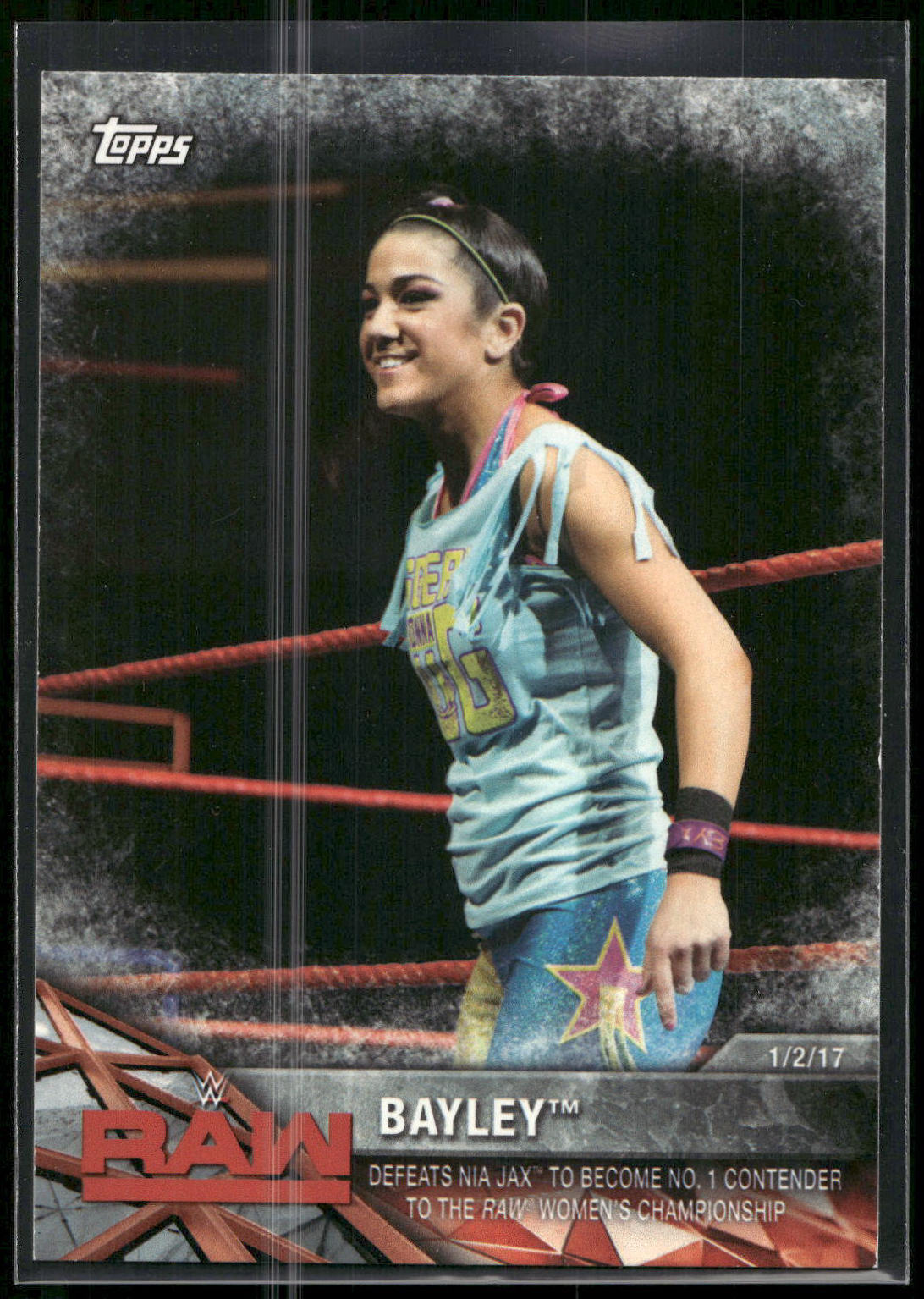 2017 Topps WWE Women's Division #WWE-22 Bayley WWE Matches and Moments