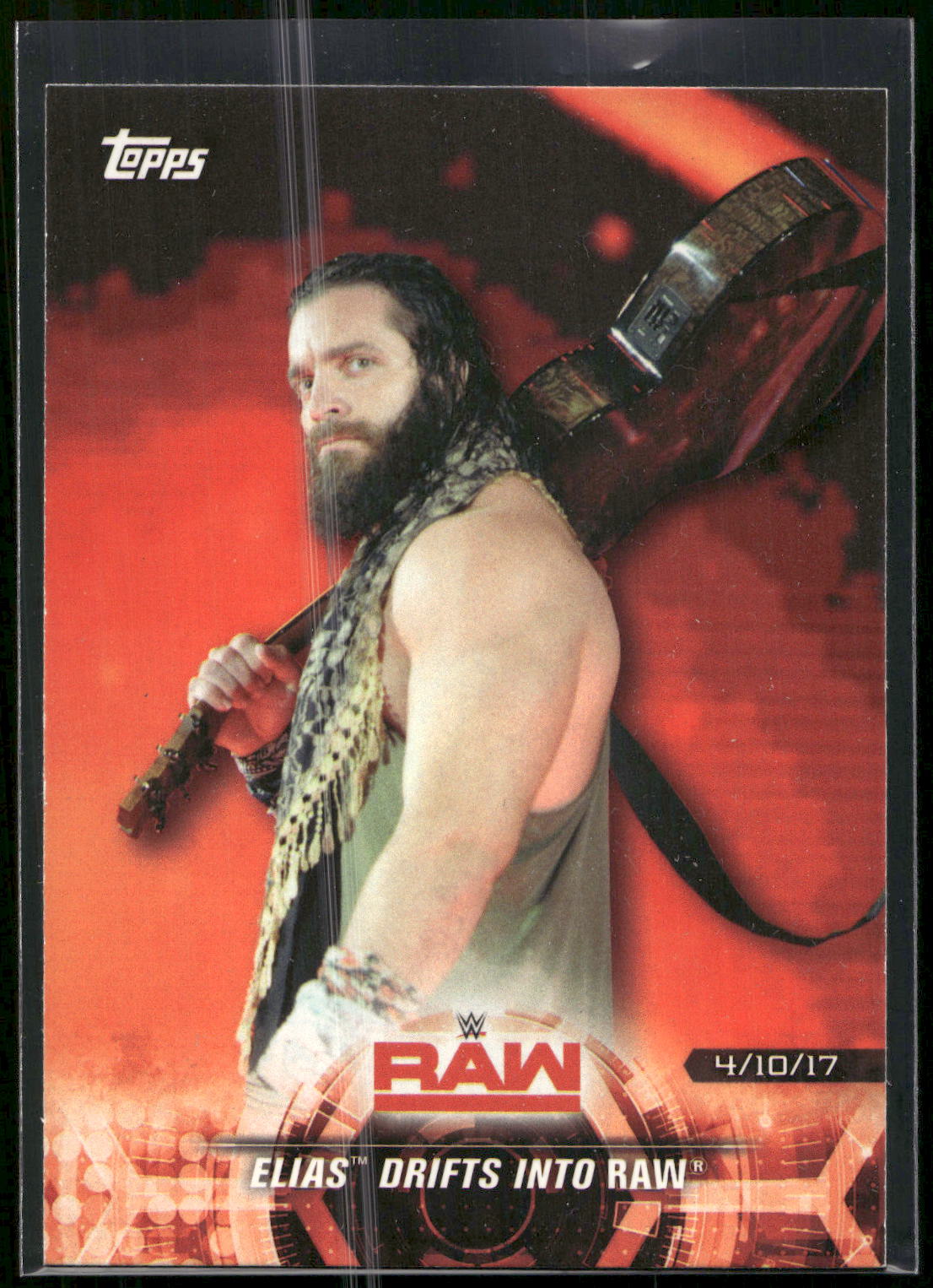 2018 Topps WWE Road To Wrestlemania #33 Elias Drifts into Raw - Raw