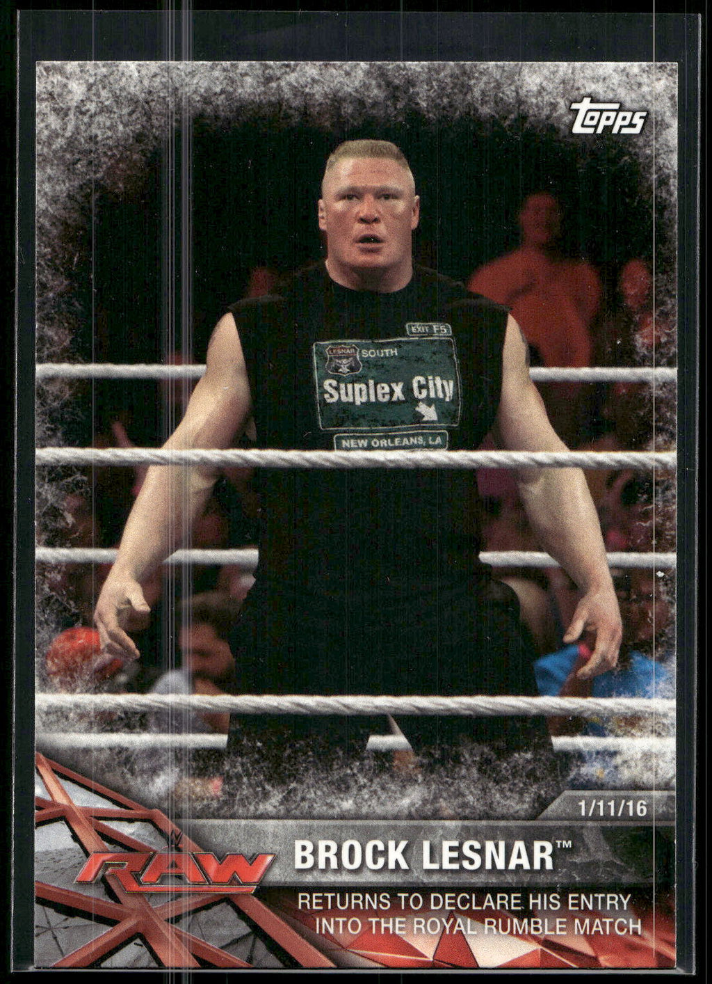 2017 Topps WWE Road To Wrestlemania #7 Brock Lesnar