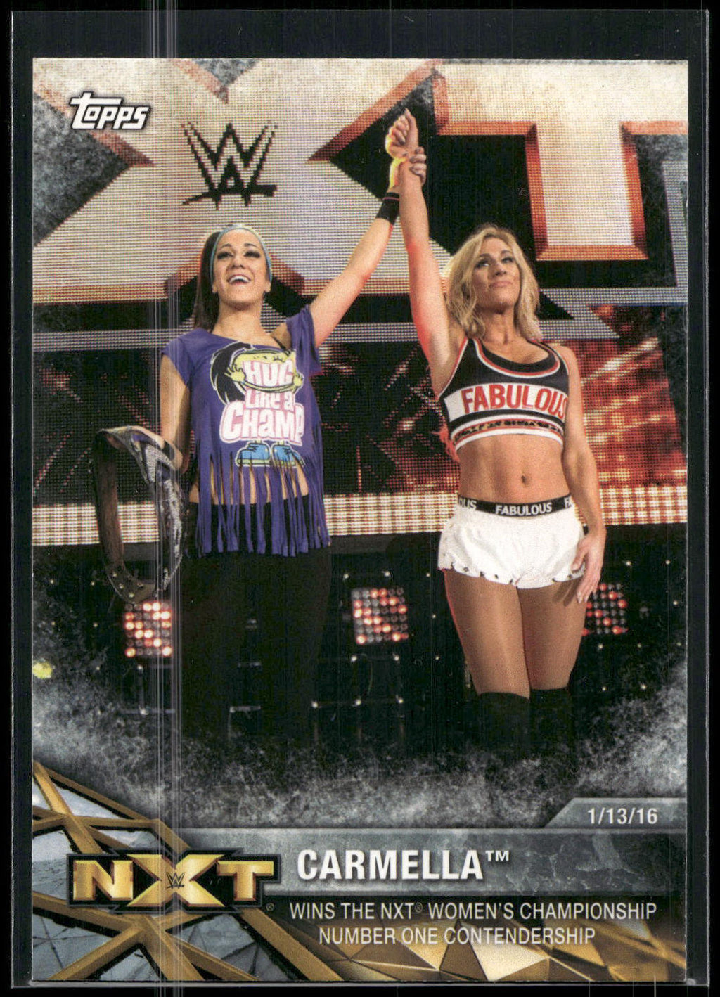 2017 Topps WWE Women's Division #NXT-10 Carmella NXT Matches and Moments