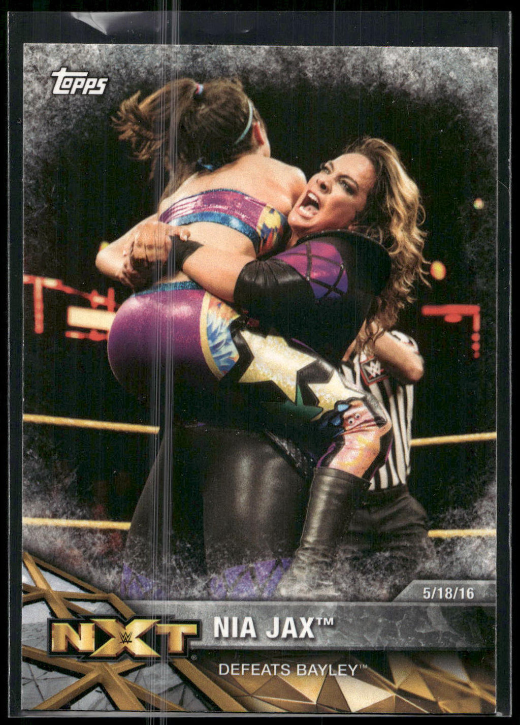 2017 Topps WWE Women's Division #NXT-15 Nia Jax NXT Matches and Moments