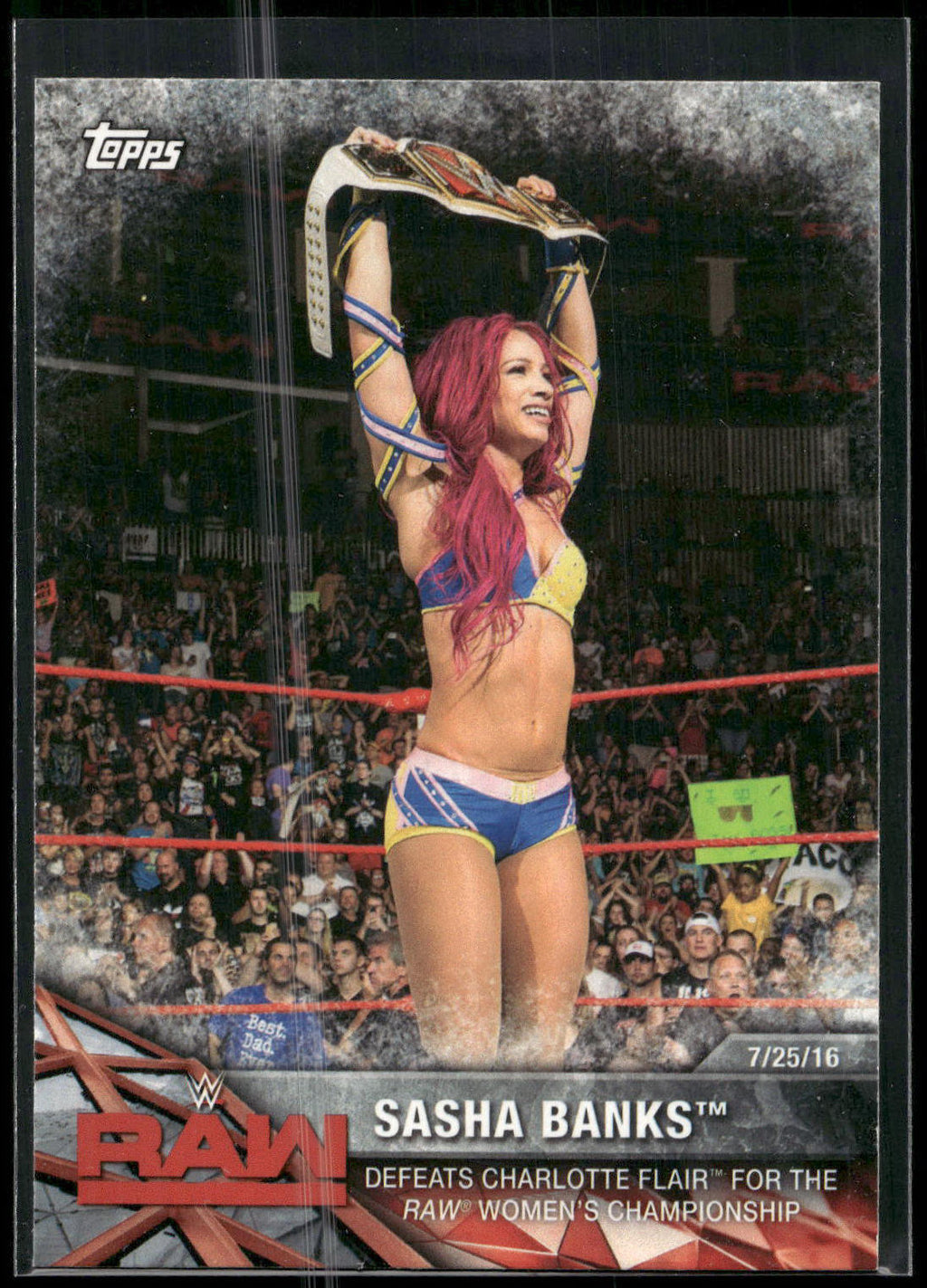 2017 Topps WWE Women's Division #WWE-1 Sasha Banks WWE Matches and Moments