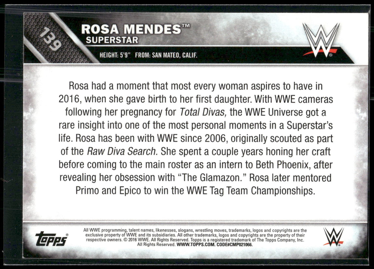 2016 Topps WWE Then Now Forever #139 Rosa Mendes