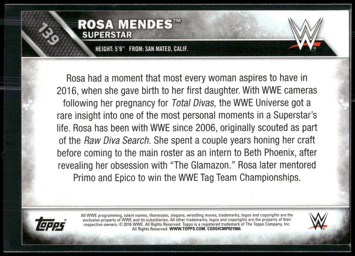 2016 Topps WWE Then Now Forever #139 Rosa Mendes