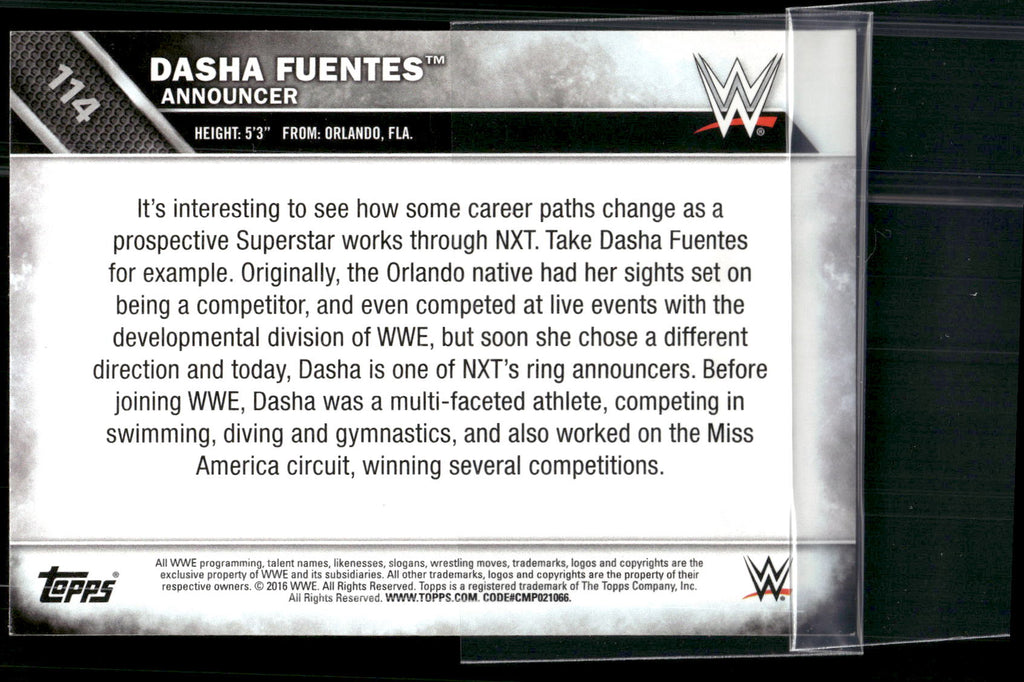 2016 Topps WWE Then Now Forever #114 Dasha Fuentes